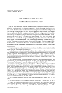 Ein konservatives Gericht?