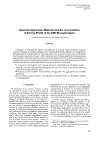 Seasonal Adjustment Methods and the Determination of Turning Points of the EMU Business Cycle