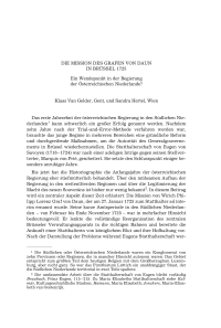 Die Mission des Grafen von Daun in Brüssel 1725. Ein Wendepunkt in der Regierung der Österreichischen Niederlande