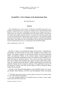 KombiFiD: A First Glimpse of the Bundesbank Data