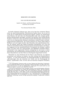 Das Lob der Monarchie. Aspekte der Staats- und Herrschaftsauffassung Friedrichs des Großen