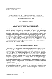 Prozesshandeln als kommunikatives Handeln – Zur Anwendbarkeit von Habermas’ Konsenstheorie auf den Strafprozess
