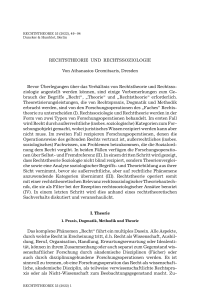 Rechtstheorie und Rechtssoziologie