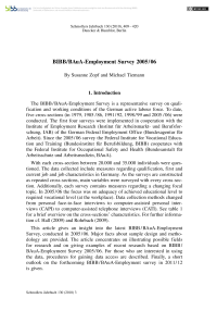 BIBB/BAuA-Employment Survey 2005/06