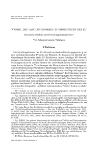 Wandel der Handlungsformen im Umweltrecht der EU
