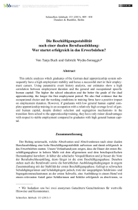 Die Beschäftigungsstabilität nach einer dualen Berufsausbildung: Wer startet erfolgreich in das Erwerbsleben?