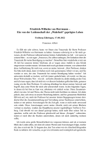Friedrich-Wilhelm von Herrmann – Ein von der Leidenschaft der „Wahrheit“ geprägtes Leben