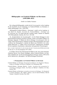 Bibliographie von Friedrich-Wilhelm von Herrmann (1999/2000 – 2023)