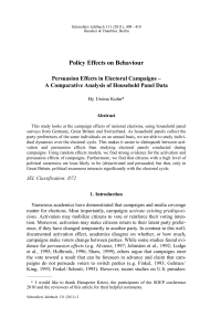 Persuasion Effects in Electoral Campaigns – A Comparative Analysis of Household Panel Data
