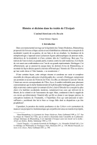 Histoire et décision dans les traités de l’Ereignis
