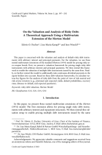On the Valuation and Analysis of Risky Debt: A Theoretical Approach Using a Multivariate Extension of the Merton Model
