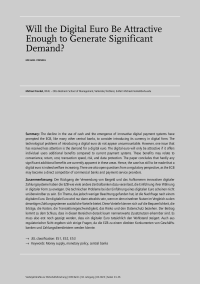 Will the Digital Euro Be Attractive Enough to Generate Significant Demand?