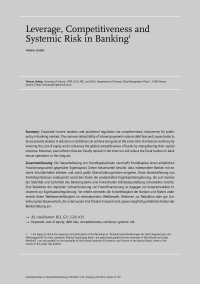 Leverage, Competitiveness and Systemic Risk in Banking