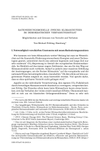 Rationierungsmodelle zwecks Klimaschutzes im demokratischen Verfassungsstaat
