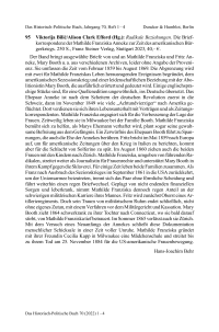 Viktorija Bilić/Alison Clark Efford (Hg.): Radikale Beziehungen. Die Briefkorrespondenz der Mathilde Franziska Anneke zur Zeit des amerikanischen Bürgerkriegs.