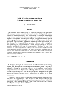 Unfair Wage Perceptions and Sleep: Evidence from German Survey Data