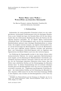 Market Maker unter Wolken – Wettereffekte am deutschen Aktienmarkt