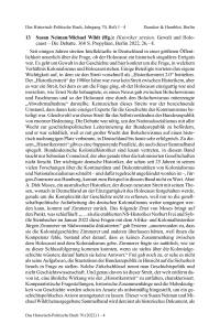 Susan Neiman/Michael Wildt (Hg.): Historiker streiten. Gewalt und Holocaust – Die Debatte.