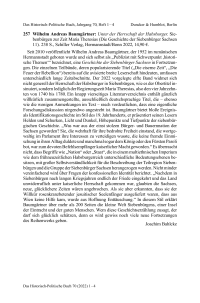 Wilhelm Andreas Baumgärtner: Unter der Herrschaft der Habsburger. Siebenbürgen zur Zeit Maria Theresias (Die Geschichte der Siebenbürger Sachsen 11).