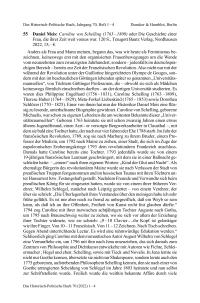 Daniel Meis: Caroline von Schelling (1763 – 1809) oder Die Geschichte einer Frau, die ihrer Zeit weit voraus war.