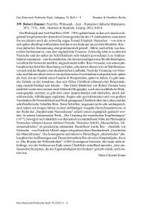 Robert Zimmer: Paul Rée. Philosoph – Arzt – Humanist (Jüdische Miniaturen, 307).