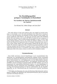 Der Beschäftigungseffekt geringerer Sozialabgaben in Deutschland. Wie beeinflusst die Wahl des Simulationsmodells das Ergebnis?