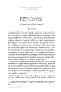 The IfM Bonn Founder Panel – Design and Research Potential