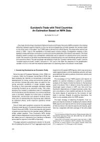 Euroland's Trade with Third Countries: An Estimation Based on NIPA Data