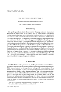 Vom Kopftuch I zum Kopftuch II. Rückkehr zur Verhältnismäßigkeitsprüfung?