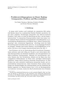 Produktentwicklungsoptionen im Islamic Banking: Lösungsansätze, Probleme und Missverständnisse