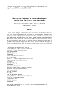 Chances and Challenges of Business Intelligence: Insights from the German Insurance Market