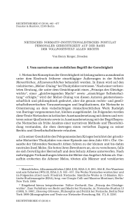 Nietzsches normativ-institutionalistisches Postulat personaler Gerechtigkeit auf der Basis der Vollpositivität allen Rechts