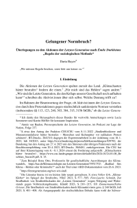 Gelungener Normbruch?