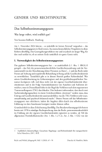 Das Selbstbestimmungsgesetz