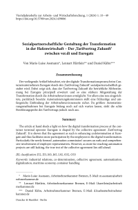 Sozialpartnerschaftliche Gestaltung der Transformation in der Hafenwirtschaft – Der ‚Tarifvertrag Zukunft‘ zwischen ver.di und Eurogate
