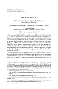 Emotionen im Recht