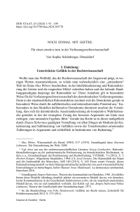 Noch einmal mit Gefühl