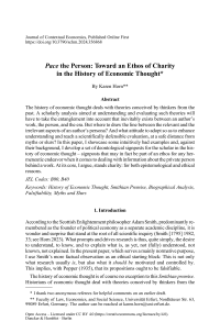 Pace the Person: Toward an Ethos of Charity in the History of Economic Thought