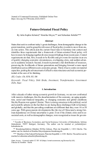 Future-Oriented Fiscal Policy