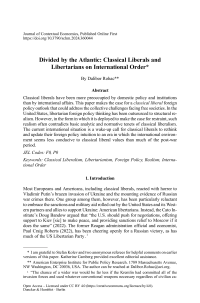 Divided by the Atlantic: Classical Liberals and Libertarians on International Order