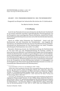 Selbst- und Fremdbeschreibung des Technikrechts