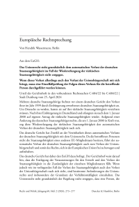 Europäische Rechtsprechung