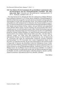 Peter Rückert für die Kommission für geschichtliche Landeskunde in Baden-Württemberg und den Württembergischen Geschichts- und Altertumsverein (Hg.): Zeitschrift für Württembergische Landesgeschichte 82.