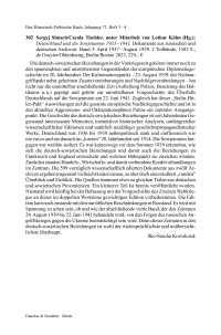 Sergej Slutsch/Carola Tischler, unter Mitarbeit von Lothar Kölm (Hg.): Deutschland und die Sowjetunion 1933 – 1941. Dokumente aus russischen und deutschen Archiven. Band 3: April 1937 – August 1939. 2 Teilbände.