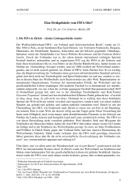 Eine Drohgebärde vom FIFA-Sitz?