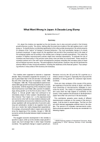 What Went Wrong in Japan: A Decade-Long Slump
