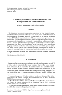 The Value Impact of Using Total Market Return and its Implications for Valuation Practice