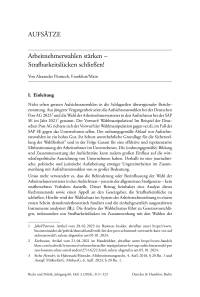 Arbeitnehmerwahlen stärken – Strafbarkeitslücken schließen!