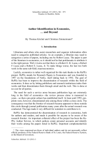 Author Identification in Economics, … and Beyond