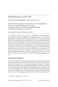 Rechtspolitisches aus den USA